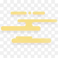 创意黄色的扁平元素