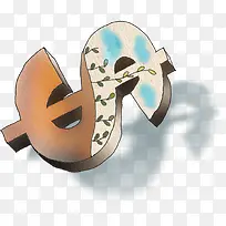 手绘美元符号设计图