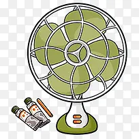 绿色动漫风扇造型