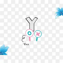 卡通字母Y