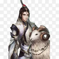 游戏原画山羊男子