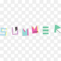summer艺术字