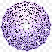 紫色镂空立体七夕