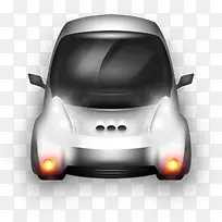白色立体小轿车