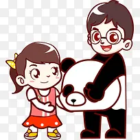 手绘 小朋友头套元素