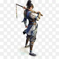 立绘古风拿着剑的男子帅哥