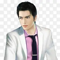 白色西装男子