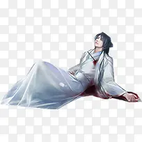 立绘古风白衣受伤男子