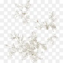 手绘叶子素描海报