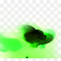 绿色水墨画素材