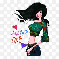 卡通性感美女