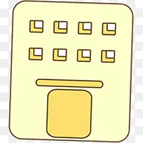 黄色可爱卡通建筑