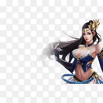 蓝色盔甲性感美女