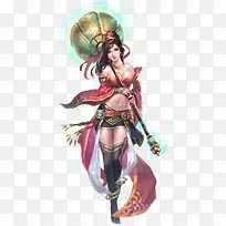 手绘金锤女子