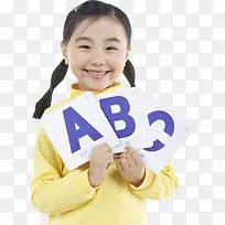 女孩学习英文可爱