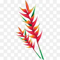手绘彩色时尚植物