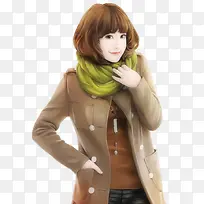靓丽活泼现代手绘美女