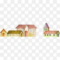卡通插画美景建筑创意