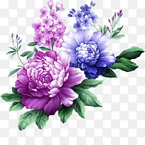 中式复古花朵植物