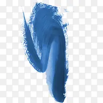 蓝色艺术墨迹水彩