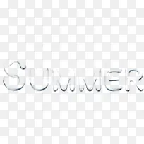 云朵形summer夏天艺术字设计
