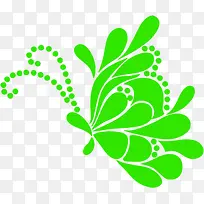 创意手绘扁平效果花卉图案