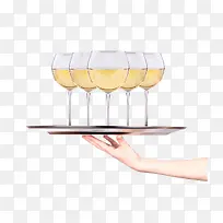 端酒的手掌
