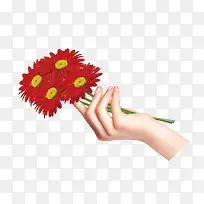 伸手拿花