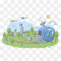 草地上的信号