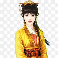 黄裙端庄女孩