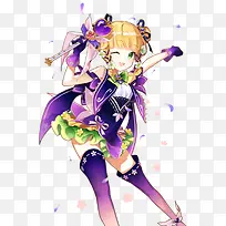 蓝裙蓝袜子女孩