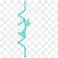 蓝色布带漂浮