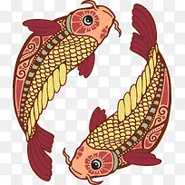 双鱼座创意设计装饰画