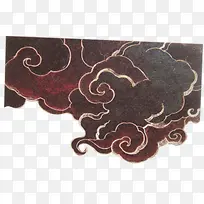 黑红色云彩手绘