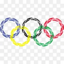 线条奥运五环图片