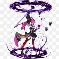 紫色魔杖魔女动漫