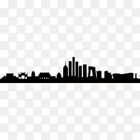 黑色剪影城市