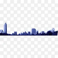 蓝色现代建筑风景