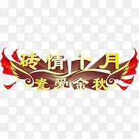 立体字效砖情十月