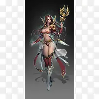 施法美女网游人物