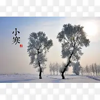 小寒节气宽屏背景