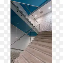 清新简约蓝色房屋