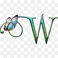 字母W字体设计