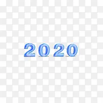 2020彩色玻璃质感立体文字