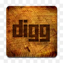 木质digg图标