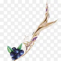 蓝莓汁漂浮