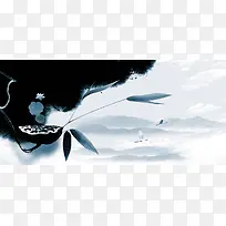 中国风莲子背景banner