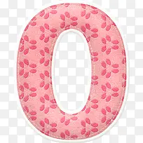 粉红数字0