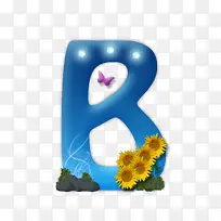 卡通字母B