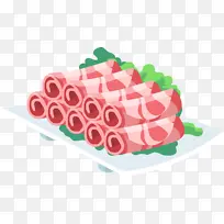涮火锅菜肥牛卷羊肉卷